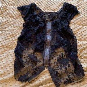 Free People Lace Top With Zipper